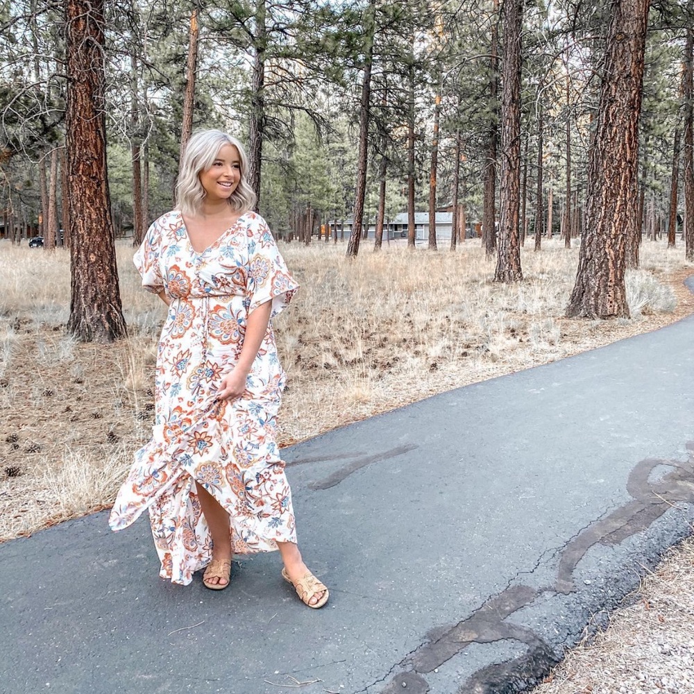 Paisley print maxi dress size small